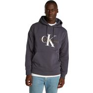 Calvin Klein Seasonal Monologo Regular Siyah Hoodie Erkek Sweatshirt
