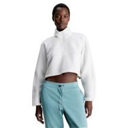 Calvin Klein Sherpa Pullover Beyaz Kadın Sweatshirt