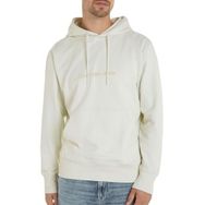 Calvin Klein Square Frequency Logo Hoodie Beyaz Erkek Sweatshirt