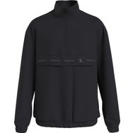 Calvin Klein Technical Logo Repeat Halfzip Siyah Erkek Sweatshirt