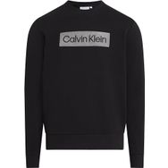 Calvin Klein Textured Embroidery Siyah Erkek Sweatshirt