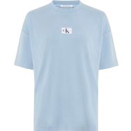 Calvin Klein Washed Rib Label Boyfriend Tee Mavi Kadın T-shirt