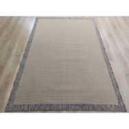 Çam Halı 9709 Bej Gri 80x300 cm Bordürlü Jüt Sisal Kilim