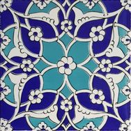Can Seramik Cç80 Kütahya Çini Mavi Desenli 5'li 20x20 cm Karo