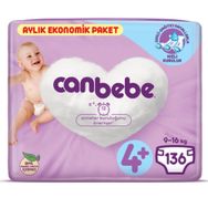 Canbebe No:4+ Maxi Plus 136 Adet Bebek Bezi