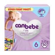 Canbebe No:6 XLarge 50 Adet Bebek Bezi