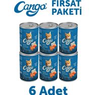 Cango Somonlu Yetişkin 6x415 gr Yaş Kedi Mama