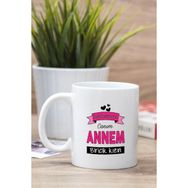 Canım Annem Baskılı Beyaz Kupa Bardak
