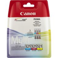 Canon Cli-521 CMY / Pixma İP3600/ 4600 / 4700 / MP540 / MP550 / MP560 / MP620 / MP630 / MP640 / MP980 / MP990 / MX860 / MX870 Multipack Renkli Kartuş