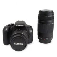 Canon EOS 600D 18-55mm + 75-300mm Lens DSLR Fotoğraf Makinesi