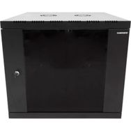 Canovate Eko Serisi 9U 540x550 mm Yan Panelli Tek Gövdeli Siyah Duvar Tipi Kabinet