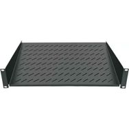 Canovate RAL9005 2U Önden Bağlamalı D 250 mm 19 inç Siyah Kabinet Rafı