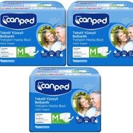 Canped Bel Bantlı Tekstil Yüzey M-Orta Boy 3x18 Adet Yetişkin Hasta Bezi