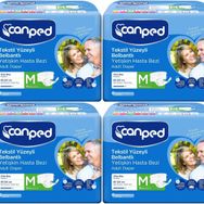 Canped Bel Bantlı Tekstil Yüzey M-Orta Boy 4x18 Adet Yetişkin Hasta Bezi