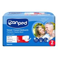 Canped Belbantlı Tekstil Yüzeyli Büyük Boy 60 Adet Yetişkin Hasta Bezi