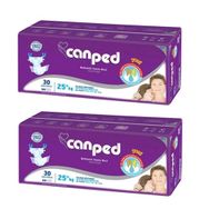 Canped Çocuklar İçin Bel Bantlı Tekstil Yüzeyli 2x30 60 Adet XS Hasta Bezi