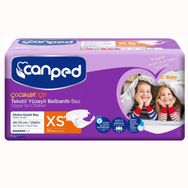 Canped Çocuklar İçin Bel Bantlı Tekstil Yüzeyli 30 Adet XS Hasta Bezi
