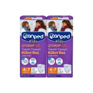 Canped Kids Tekstil Yüzeyli 4-7 Yaş 17-30 kg 18 Adet Külot Bez