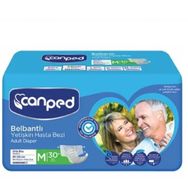 Canped M 30'lu Belbantlı Tekstil Yüzeyli Yetişkin Hasta Bezi