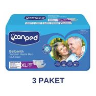 Canped XL 3x30'lu Belbantlı Tekstil Yüzeyli Yetişkin Hasta Bezi