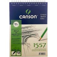 Canson 1557 Dessin Drawing Light Grain 120 gr 40 Sayfa A5 14.9x21 cm Spiralli Çizim Defteri