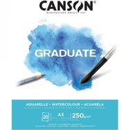 Canson Graduate 20 Yaprak A3 250 Gram Sulu Boya Kağıdı Blok