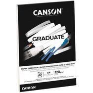 Canson Graduate Cangrad Siyah 20 Sayfa A4 120 gr Çizim Bloğu