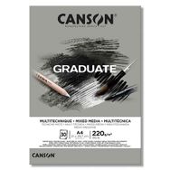 Canson Graduate Mıx Medıa Gri 30 Sayfa A4 220 gr Çizim Bloğu