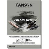 Canson Graduate Mıx Medıa Gri 30 Sayfa A5 220 gr Çizim Bloğu