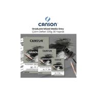 Canson Graduate Mixed Media Grey 220 gr 30 Yaprak Çizim Defteri