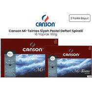Canson Mi Teintes Siyah Spiralli 16 Yaprak 160 gr Pastel Defteri