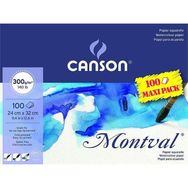 Canson Montval 24x32 cm 300 gr 100 Yaprak Sulu Boya Blok
