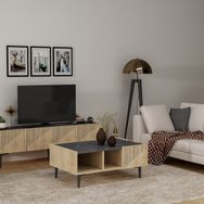 Cantek Draw Safirmeşe-Royalmermer Safir Meşe Orta Sehpa