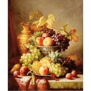 Canvas Hobby 100 x 140 cm Altın Vazo ve Meyveler Sayılarla Boyama Seti Rulo