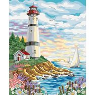 Canvas Hobby 2 Kasnaklı 50 x 65 cm Yelken ve Fener Sayılarla Boyama Seti