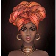 Canvas Hobby Afrikalı Güzel 11 Kasnaklı 100 x 140 cm Sayılarla Boyama Seti