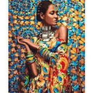 Canvas Hobby Afrikalı Güzel 2 Kasnaklı 70 x 90 cm Sayılarla Boyama Seti
