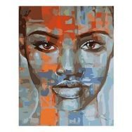 Canvas Hobby Afrikalı Güzel 3 Kasnaklı 90 x 110 cm Sayılarla Boyama Seti