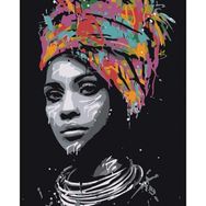 Canvas Hobby Afrikalı Güzel Rulo 100 x 140 cm Sayılarla Boyama Seti