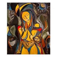 Canvas Hobby Anne Sevgisi Kasnaklı 90 x 110 cm Sayılarla Boyama Seti