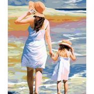 Canvas Hobby Anne ve Kız Rulo 50x65 cm Boyama Seti