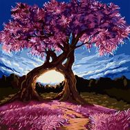 Canvas Hobby Aşıklar Ağacı Rulo 100 x 140 cm Sayılarla Boyama Seti