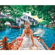 Canvas Hobby Aşıkların Tekne Gezisi Rulo 100 x 140 cm Sayılarla Boyama Seti
