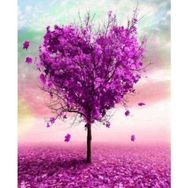 Canvas Hobby Aşk Ağacı 50 x 65 cm Kasnaklı Sayılarla Boyama Seti