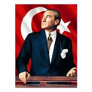 Canvas Hobby Atatürk ve Bayrak Kasnaklı 60 x 75 cm Sayılarla Boyama Seti