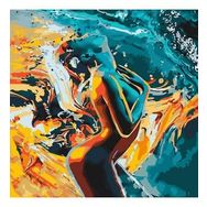 Canvas Hobby Ateş Su ve Tutku 70 x 90 cm Kasnaklı Sayılarla Boyama Seti