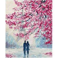 Canvas Hobby Baharda Aşk Kasnaklı 60 x 75 cm Sayılarla Boyama Seti