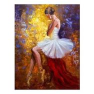 Canvas Hobby Balerin Kasnaklı 40 x 50 cm Sayılarla Boyama Seti