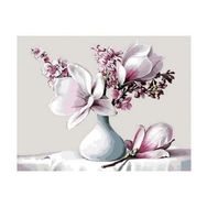 Canvas Hobby Beyaz Manolya Kasnaklı 50 x 65 cm Sayılarla Boyama Seti