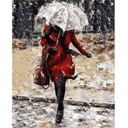 Canvas Hobby Beyaz Şemsiye Kasnaklı 90 x 110 cm Sayılarla Boyama Seti